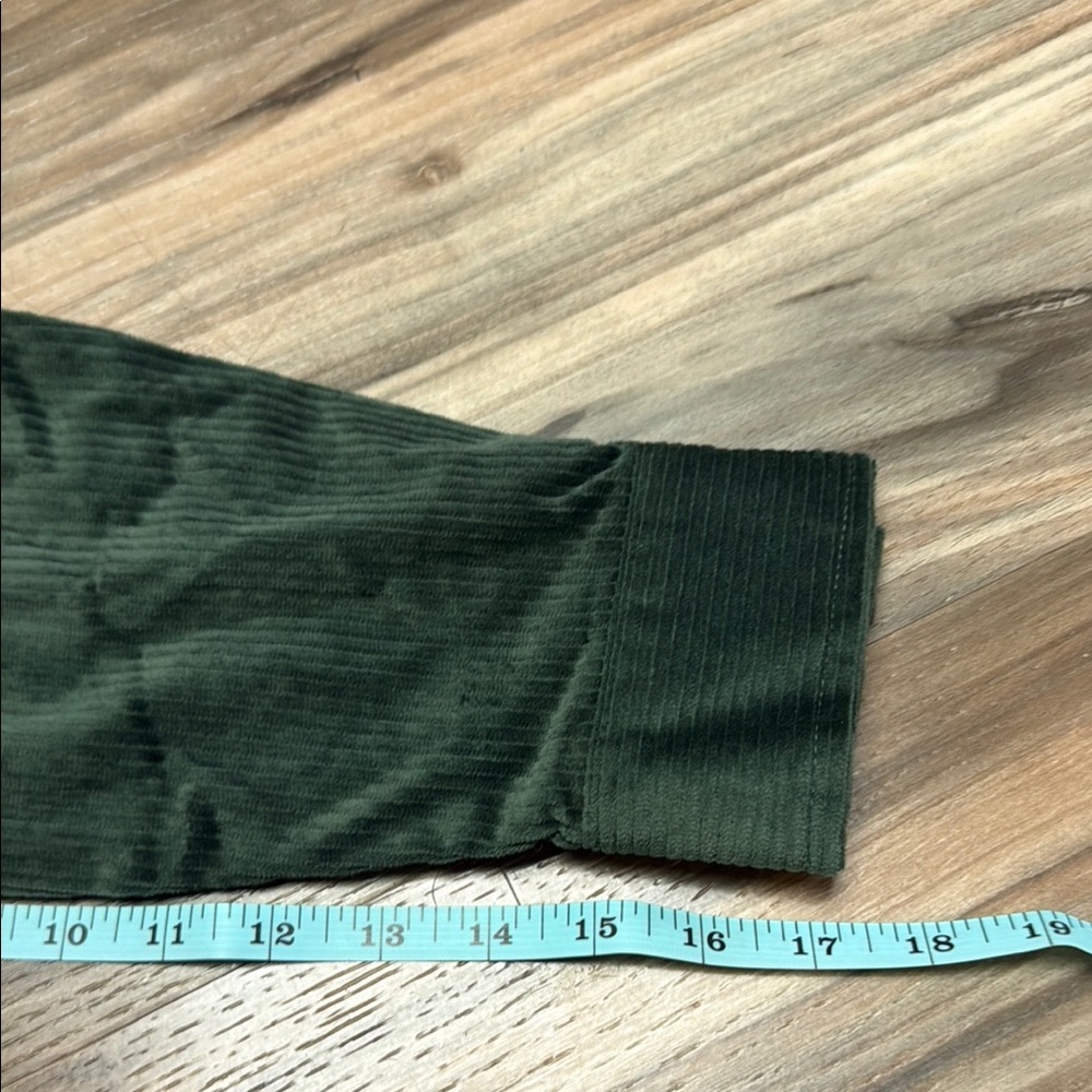 Appleseeds Jacket Womans M Petites Green Corduroy Casual Shacket Button Up NWT - Picture 9 of 10